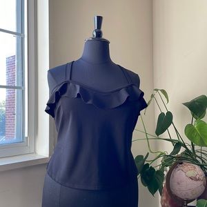 Sleeveless Ruffle Top